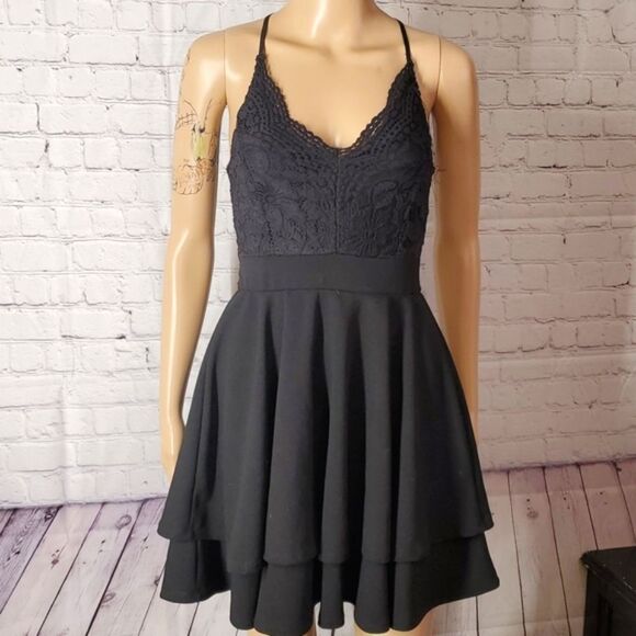 Rue21 Dresses & Skirts - Rue21 NWT Black Strappy Lace Cocktail Dress
